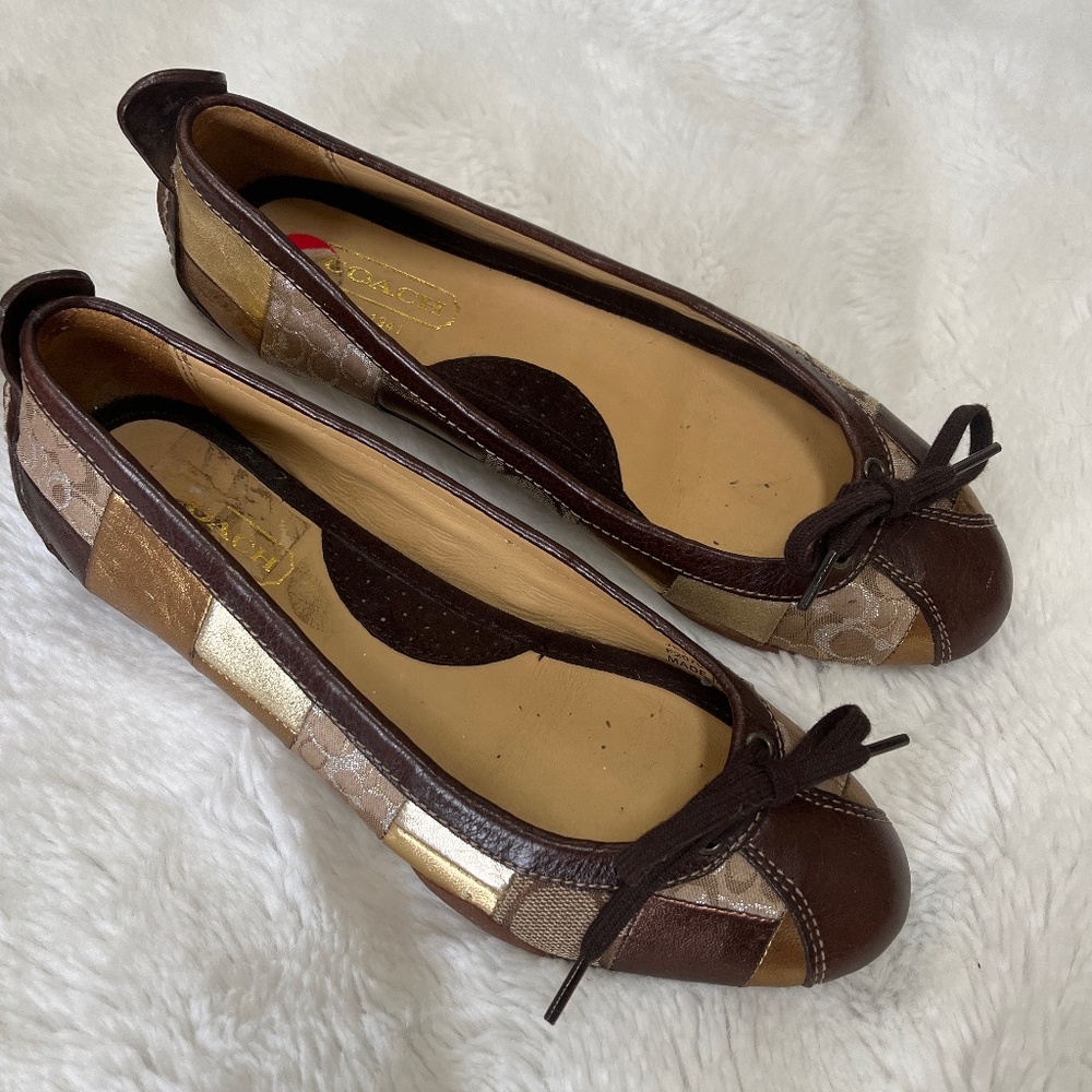 Coach patchwork shoes.